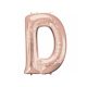 Balon din folie metalizata, 35 cm, rose gold, litera D