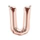 Balon din folie metalizata, 35 cm, rose gold, litera U