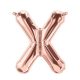 Balon din folie metalizata, 35 cm, rose gold, litera X