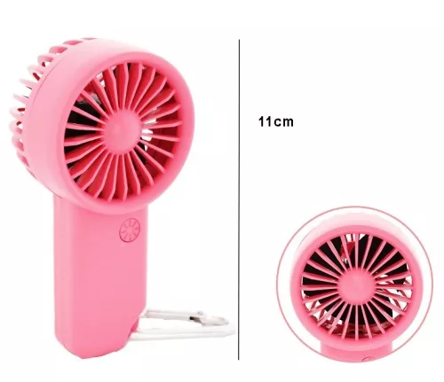 Mini-ventilator portabil, acumulator incorporat, roz