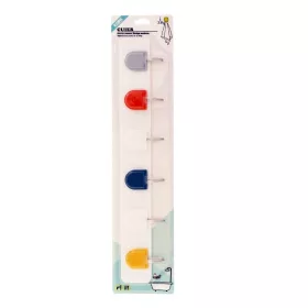   Cuier plastic cu 6 agatatori, greutate maxima 3.5 kg, prindere cu autoadeziv