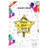 Balon folie „Happy New Year”, 45 cm, aurie