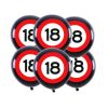 Set 20 baloane pentru majorat, 25 cm, 2.2g,  numarul 18, negre
