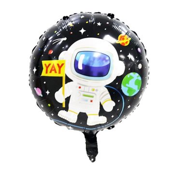 Balon din folie model astronaut, 45 cm, negru