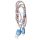 Cablu date si incarcare Lightning (iPhone), 1 metru, 3A, multicolor, capete albastre
