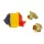 Insigna metalica "Romania", design harta tarii