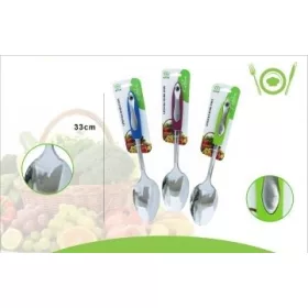 Lingura  inox, cu maner din plastic