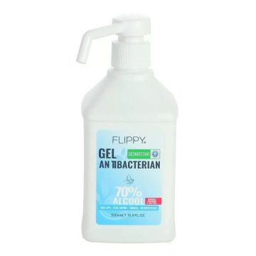  Gel dezinfectant Flippy, 70% alcool, cu efect antibacterian si virucid, 500 ml