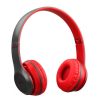 Casti audio P47, Bluetooth 5.0 + EDR, AUX, microfon, suport card MicroSD, rosu/gri