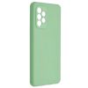 Husa Samsung Galaxy A53 5G, Liquid Silicone, catifea in interior, protectie camere, verde maslina