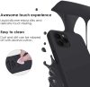 Husa Apple iPhone 13 Luxury Silicone, catifea in interior, protectie camere, negru