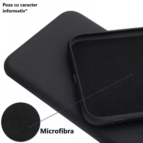 Husa Samsung Galaxy A52/A52s, Luxury Silicone, catifea in interior, protectie camere, neagra