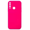 Husa Huawei P30 Lite, Luxury Silicone, catifea in interior, roz ciclam