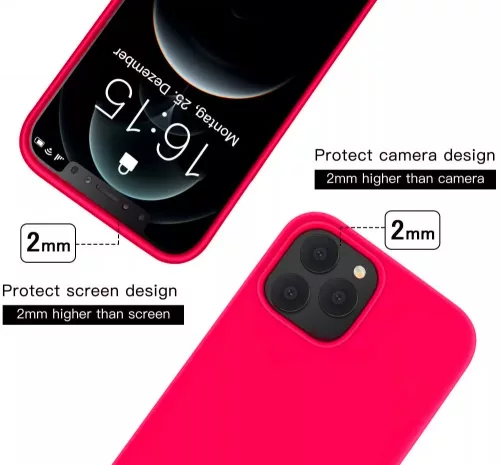 Husa Huawei P30 Lite, Luxury Silicone, catifea in interior, roz ciclam