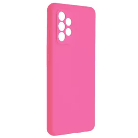   Husa Samsung Galaxy A13 4G Luxury Silicone, catifea in interior, protectie camere, roz ciclam
