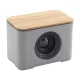 Boxa Bluetooth Lidos Stone ECO, ciment ardezie cu blat din bambus, 5W