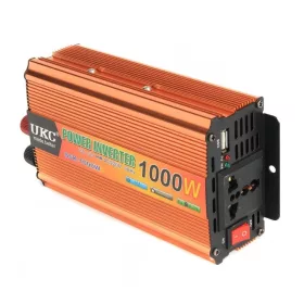   Invertor auto UKC SSK-1000W, 12V/220V, port USB 5V, putere 1000W