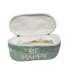 Geanta pentru cosmetice, "Be happy", verde deschis