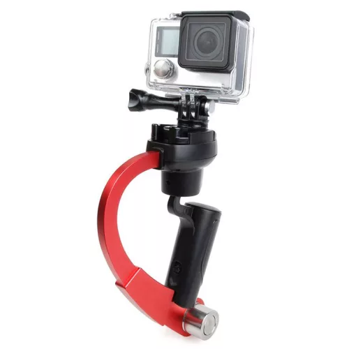 Gimbal / suport stabilizator universal manual pentru camere GoPro/Xiaomi/Elecam/SJCAM), rosu