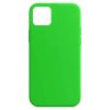 Husa Apple iPhone 13 Mini Luxury Silicone, catifea in interior, verde neon