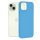 Husa Apple iPhone 15, Luxury Silicone, catifea in interior, albastru deschis