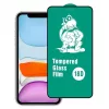 Folie de sticla Full Glue 18D pentru iPhone 11 / iPhone XR, margini in relief, negre