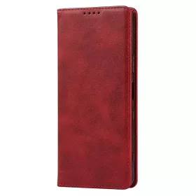   Husa Samsung Galaxy A15, Elegant Book Case, inchidere magnetica, rosie