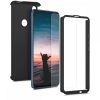 Husă Full Cover 360° pentru Huawei P Smart (față + spate + sticlă), neagra