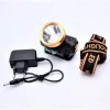 Lanterna LED de cap, 30W, acumulator intern, incarcator 220V inclus, negru/galben