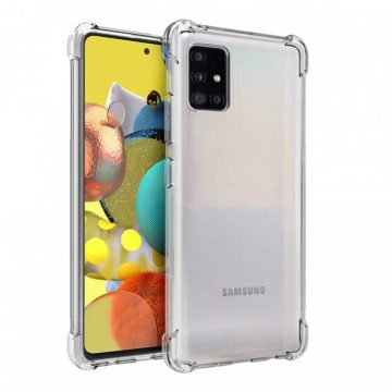   Husa Samsung Galaxy A51 TPU transparent, intarituri in colturi, grosime 1,5 mm