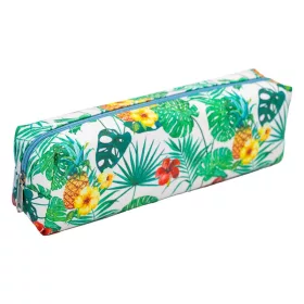   Penar neechipat CNX Floristic, 1 fermoar, textil, 20 x 6 x 3 cm, verde