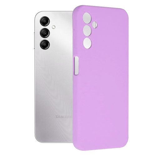 Husa Samsung Galaxy A54, Luxury Silicone, catifea in interior, mov lila