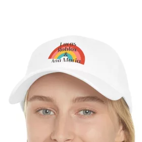 Sapca alba personalizata logo Ana si Lucas