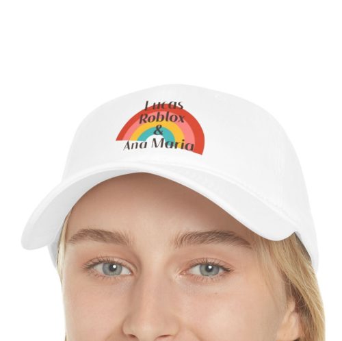 Sapca alba personalizata logo Ana si Lucas