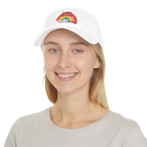 Sapca alba personalizata logo Ana si Lucas