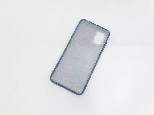 Husa Flowers Glitter pentru Samsung Galaxy S20 Ultra, cu mesaj, gri