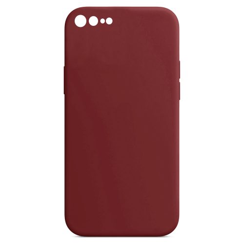 Husa Apple iPhone 7/8 Plus Luxury Silicone, catifea in interior, protectie camere, burgundy