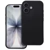 Husa Apple iPhone 17, Luxury Silicone, catifea in interior, protectie camere, neagra