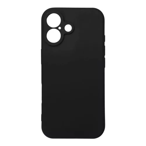 Husa Apple iPhone 17, Luxury Silicone, catifea in interior, protectie camere, neagra