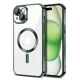Husa Apple iPhone 16 Pro, Magsafe Electroplating TPU, protectie camera, margini verzi