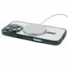 Husa Apple iPhone 15 Pro Max, Magsafe Electroplating TPU, protectie camera, margini verzi