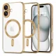 Husa Apple iPhone 15 Pro, Magsafe Electroplating TPU, protectie camera, margini aurii