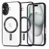 Husa Apple iPhone 14 Pro, Magsafe Electroplating TPU, protectie camera, margini negre