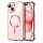 Husa Apple iPhone 14, Magsafe Electroplating TPU, protectie camera, margini rose gold