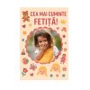 Fotografie magnetica personalizata, 10 x 15 cm, rama Cea mai cuminte fetita!