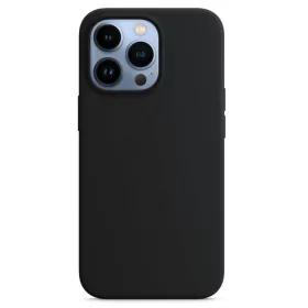   Husa Apple iPhone 13 Pro, Luxury Silicone, catifea in interior, neagra