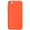 Husa Apple iPhone 6/6S Luxury Silicone, catifea in interior, portocalie