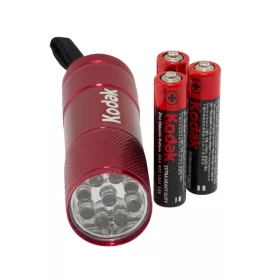   Lanterna Kodak 9 LED-uri, 46 lumeni, carcasa metalica, baterii incluse, rosie