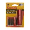 Lanterna Kodak 9 LED-uri, 46 lumeni, carcasa metalica, baterii incluse, rosie