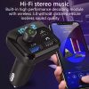 Modulator FM Bluetooth M24, incarcator auto 2 porturi USB + 1 port PD 18W, 5V/3.1A, ecran LED, negru
